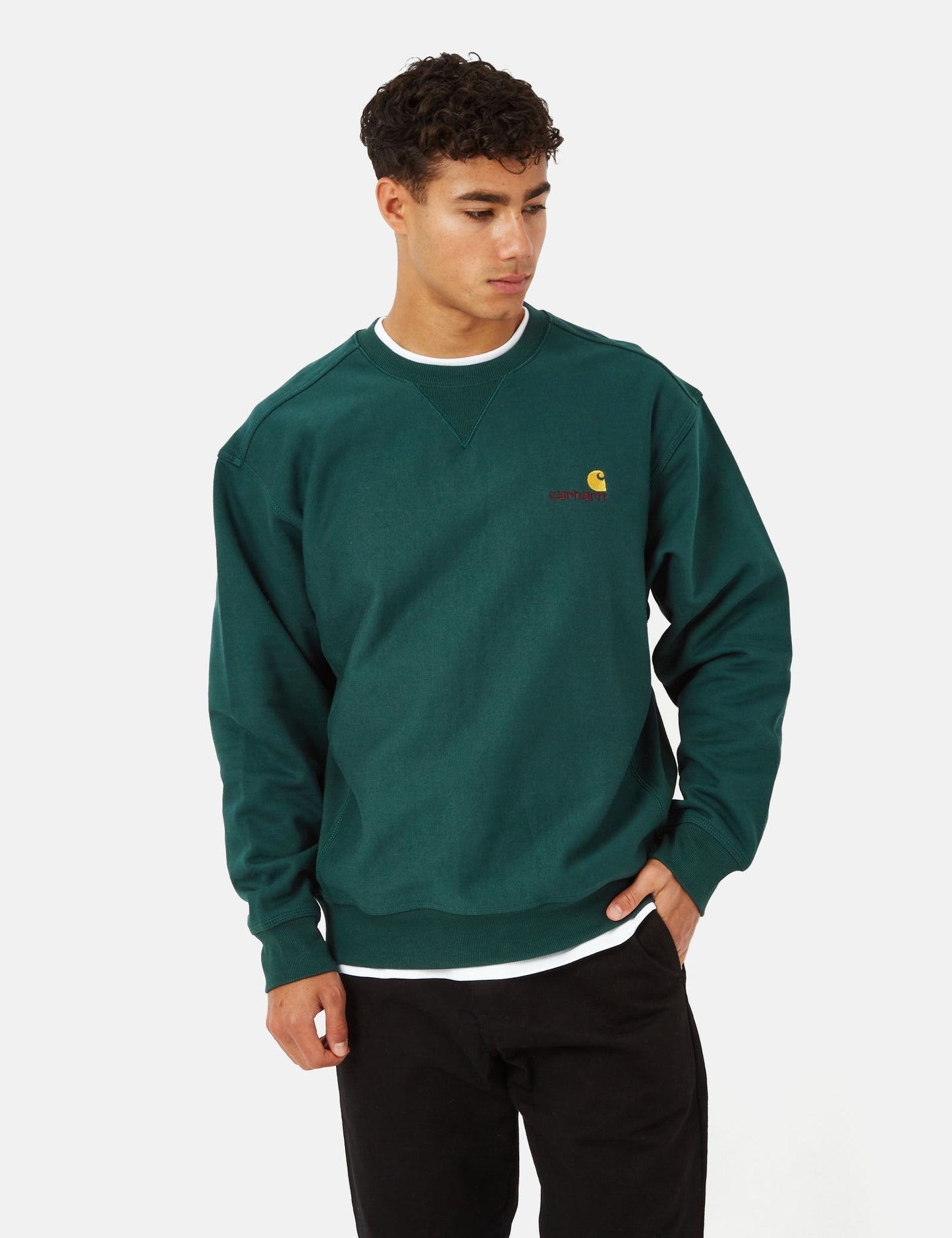 American Script Sweatshirt - Dark Cedar Green