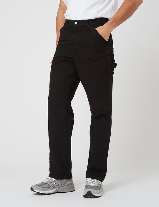 Single Knee Pant (Dearborn Canvas) - Black Rinsed