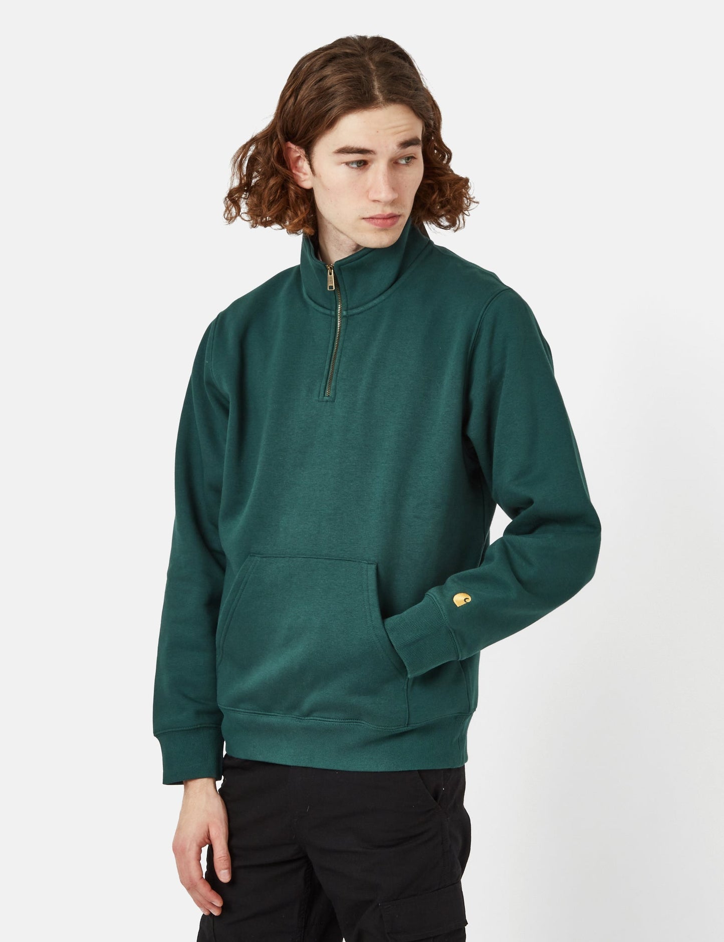 Chase Neck Zip Sweatshirt - Juniper Green