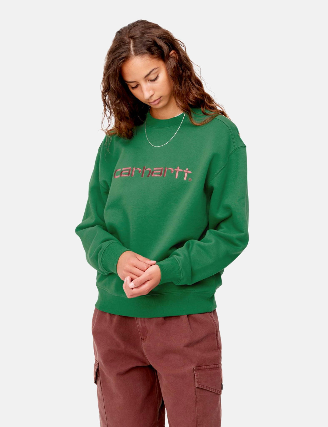 Womens Sweatshirt - Ash Heather/Rocket