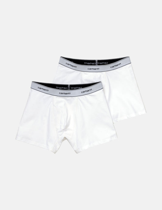 Cotton Trunk Boxer Shorts (2 Pack) - White