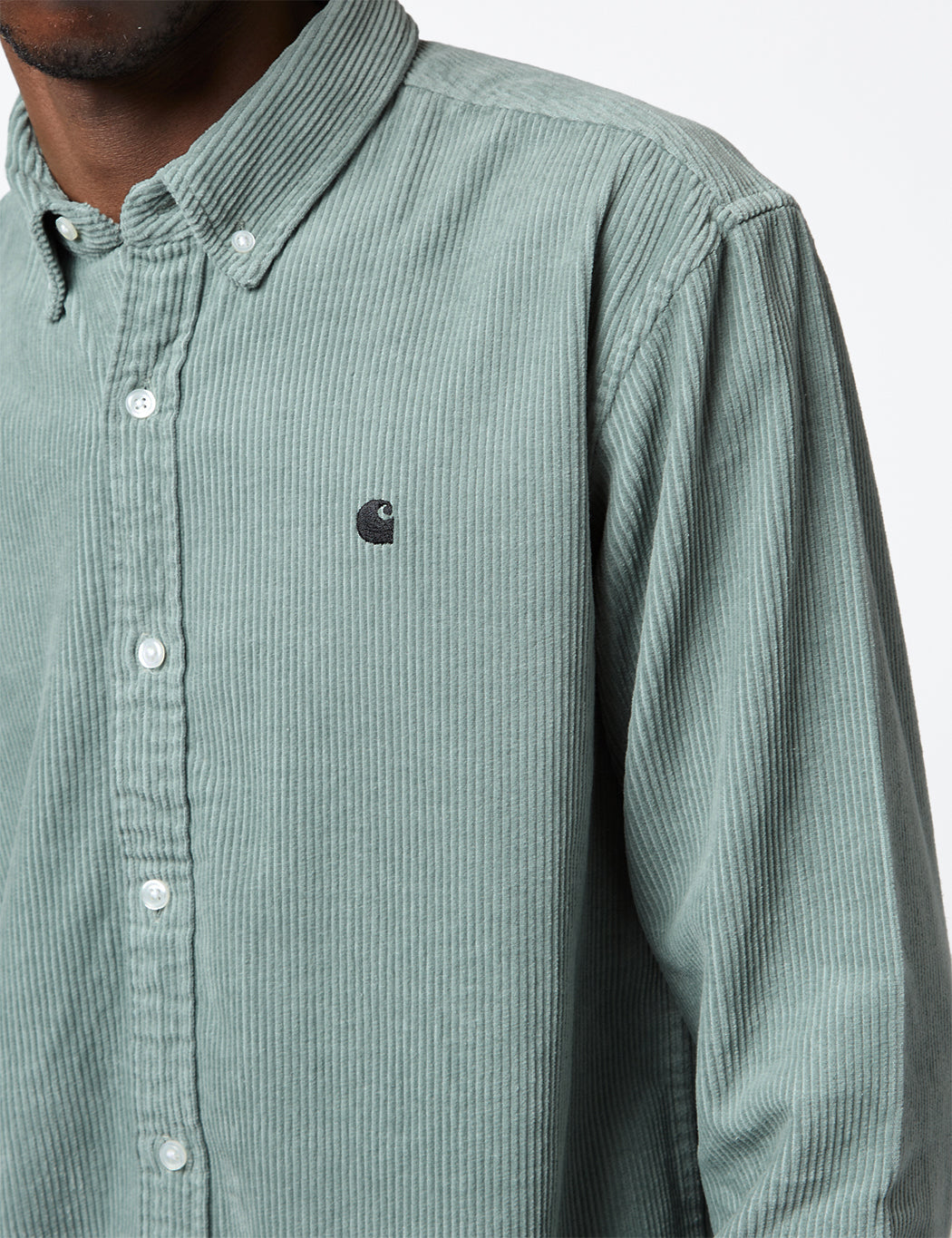 Madison Shirt (Fine Cord) - Glassy Teal