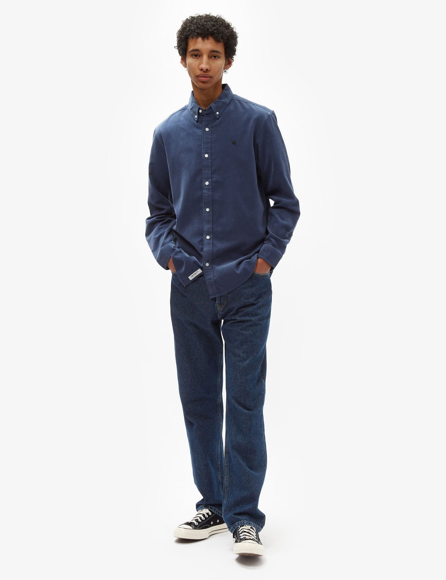 Madison Fine Cord Shirt - Hudson Blue