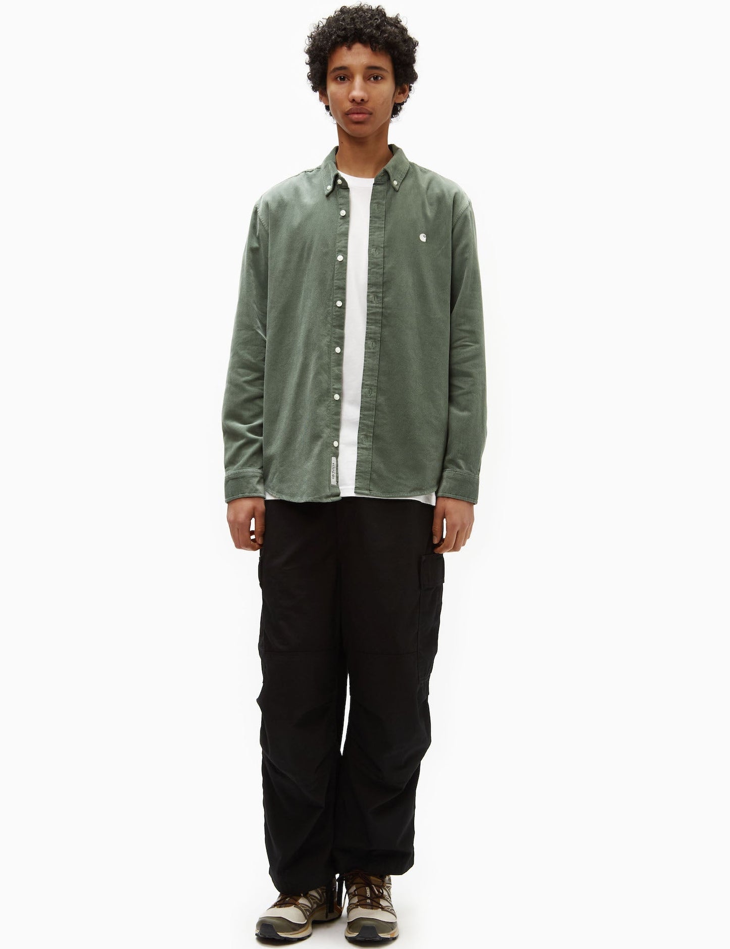 Madison Fine Cord Shirt (Regular) - Park Green