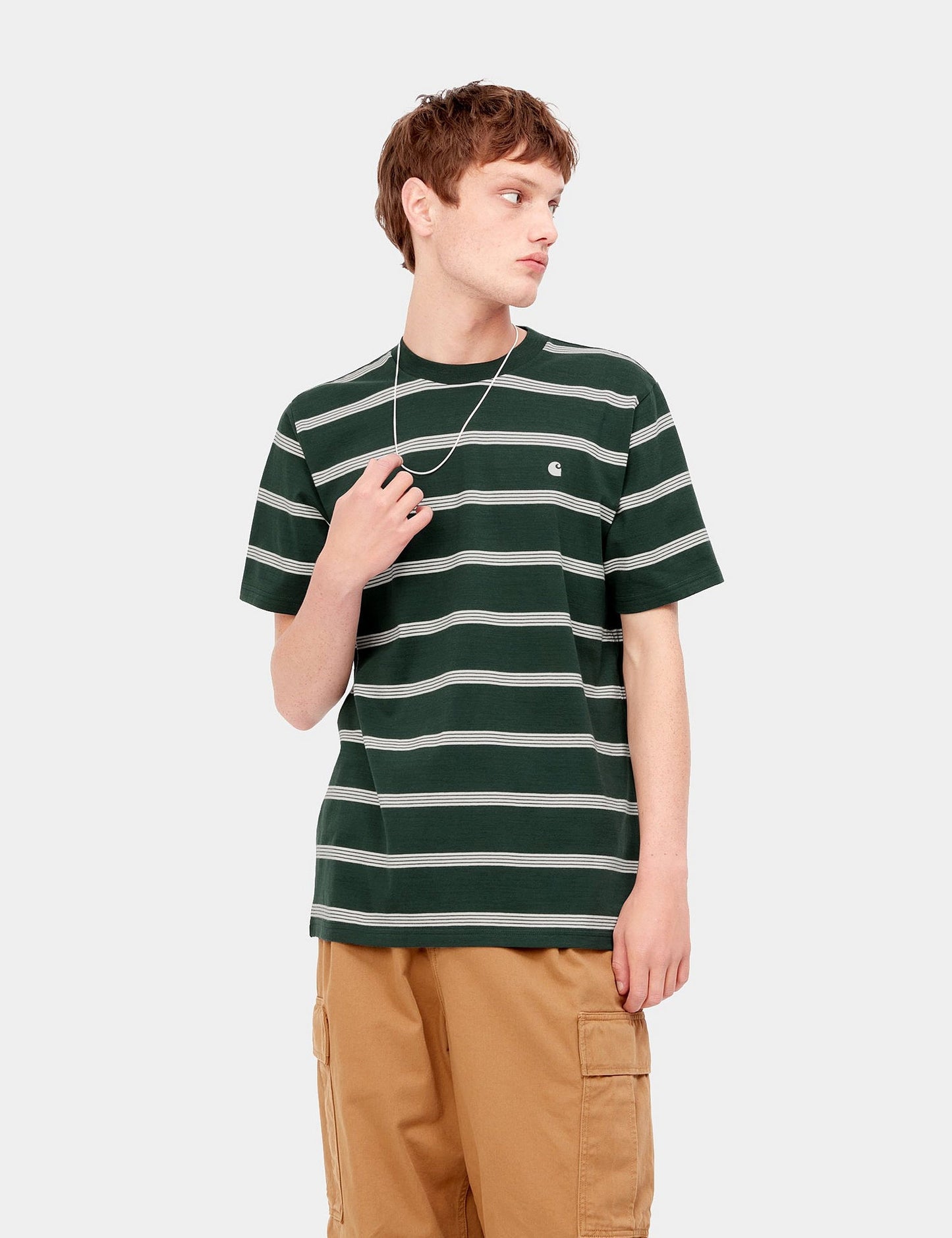 Glover Stripe T-Shirt - Dark Navy Blue/Wax/Wax