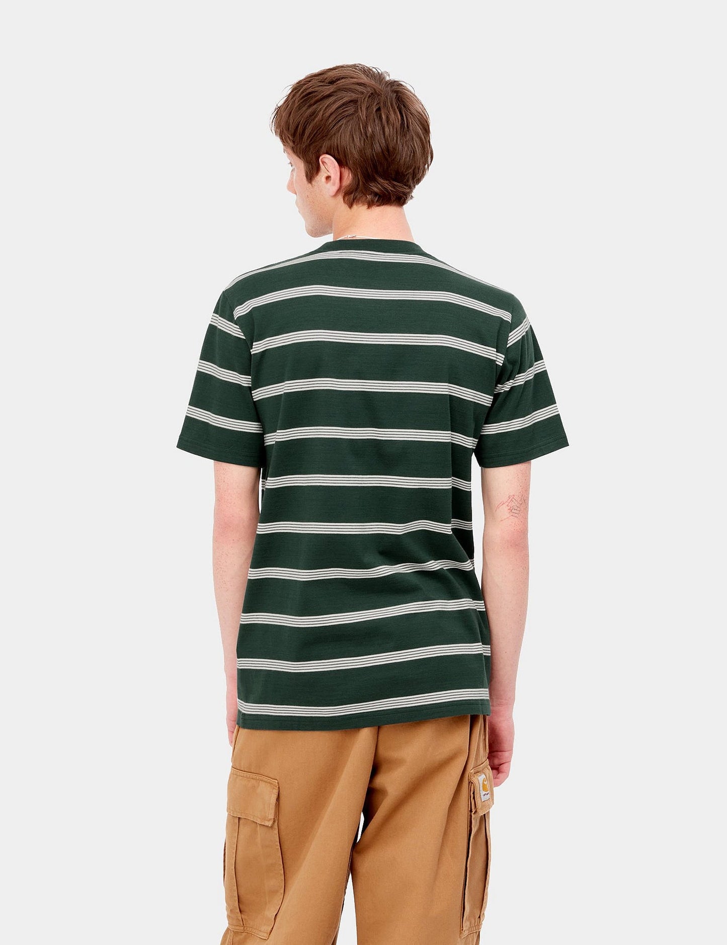 Glover Stripe T-Shirt - Juniper Green/Wax/Wax