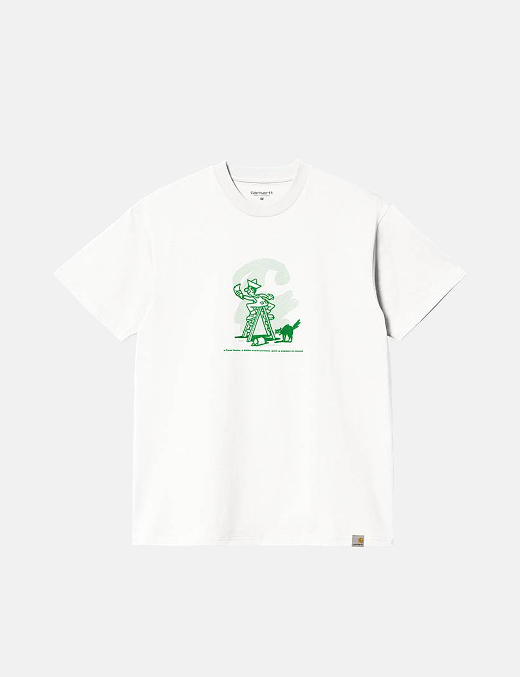 Lucky Painter T-Shirt - White/Bonsai Green