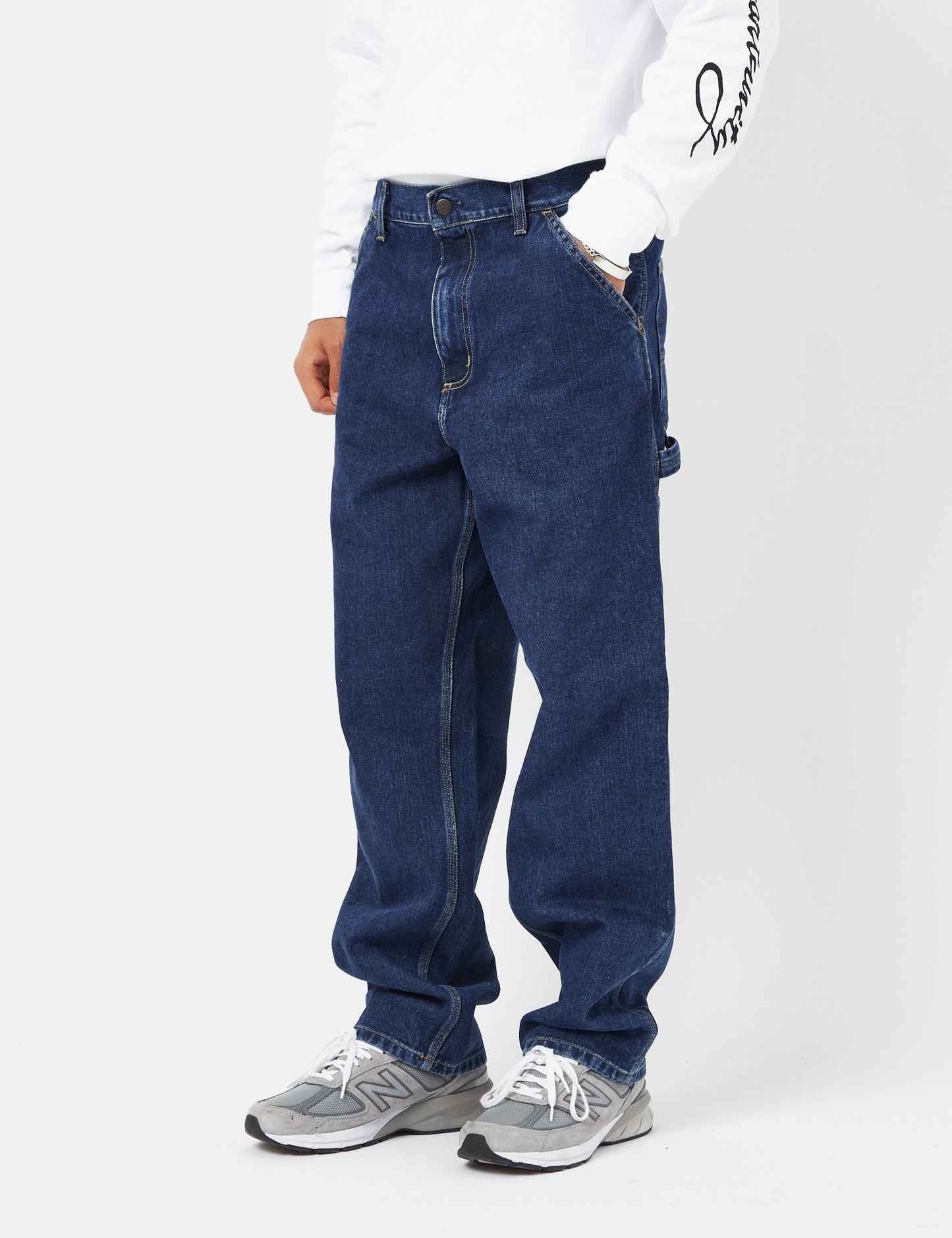 Single Knee Denim Pant (Relaxed) - Blue