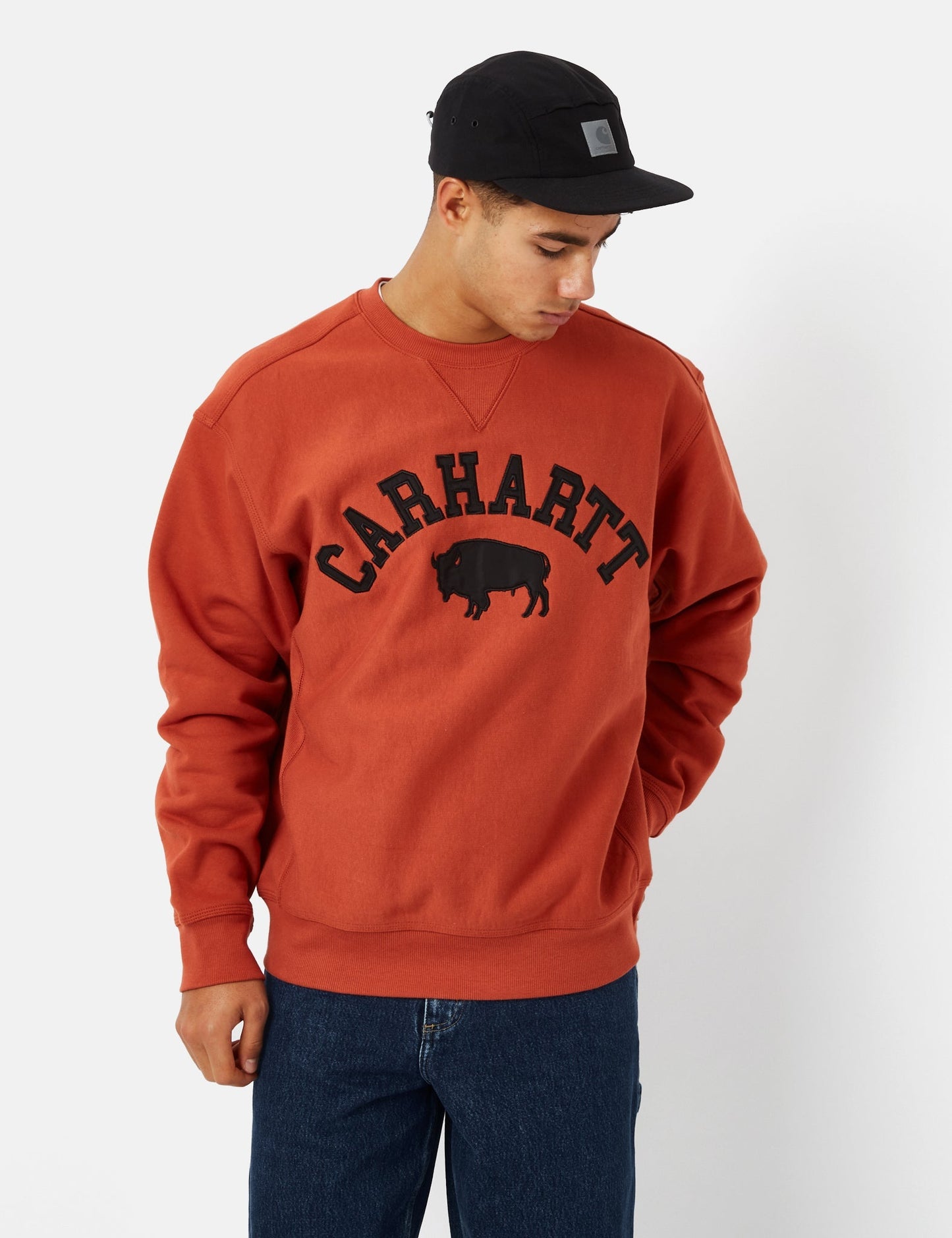 Locker Sweatshirt - Ash Heather/Brown