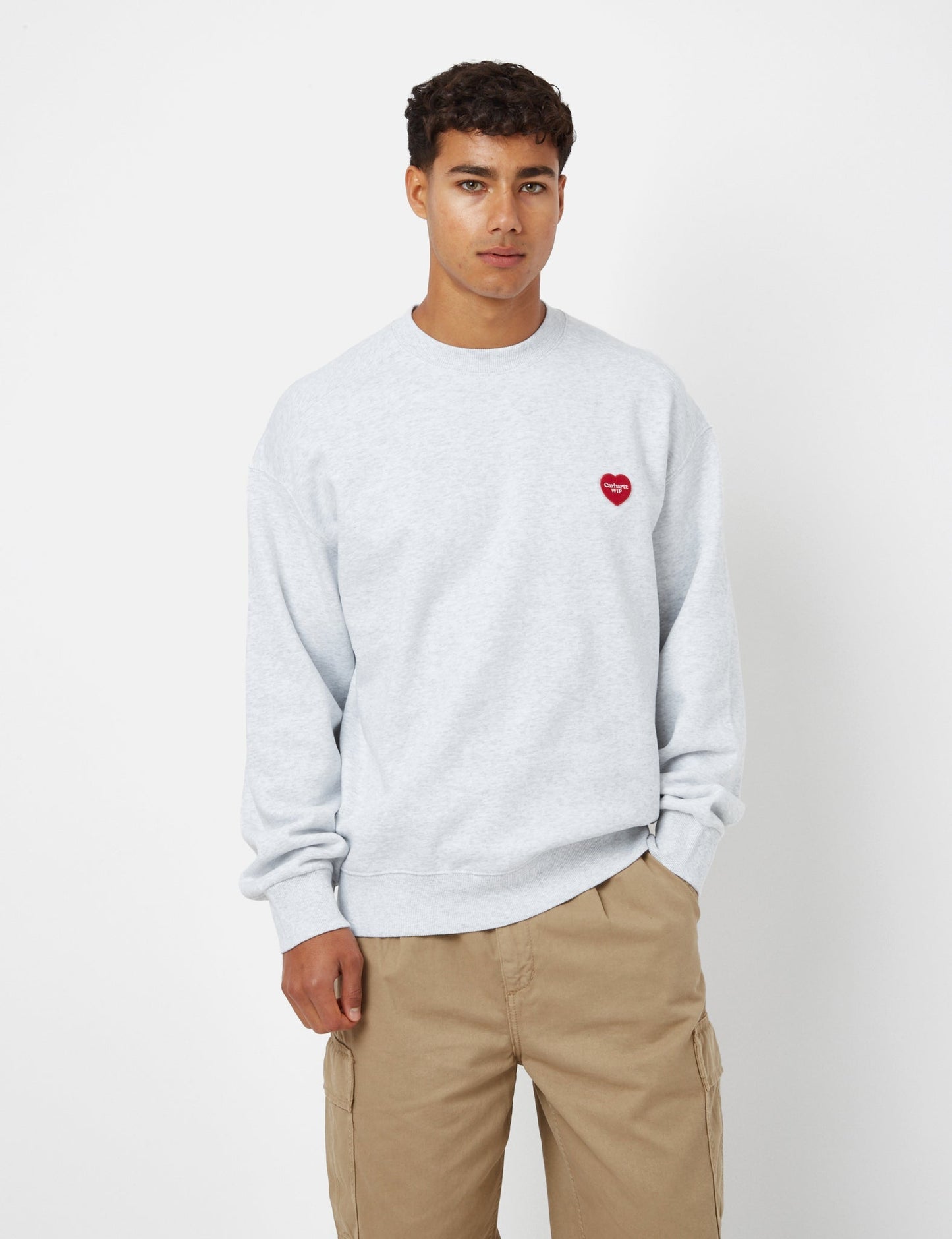 Heart Patch Sweatshirt - Blue