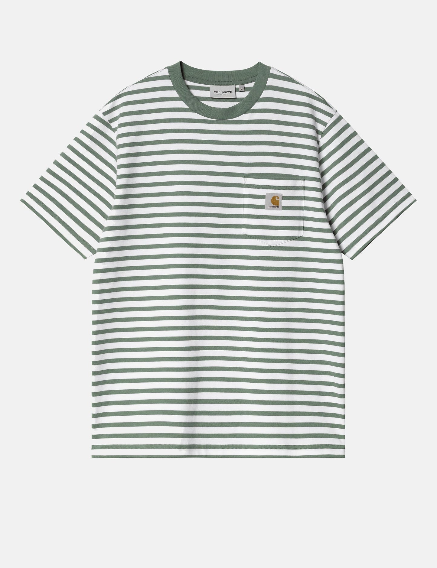 Seidler Stripe Pocket T-Shirt - Park Green/White