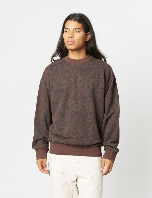 Paisley Sweatshirt (Paisley Print) - Buckeye Brown