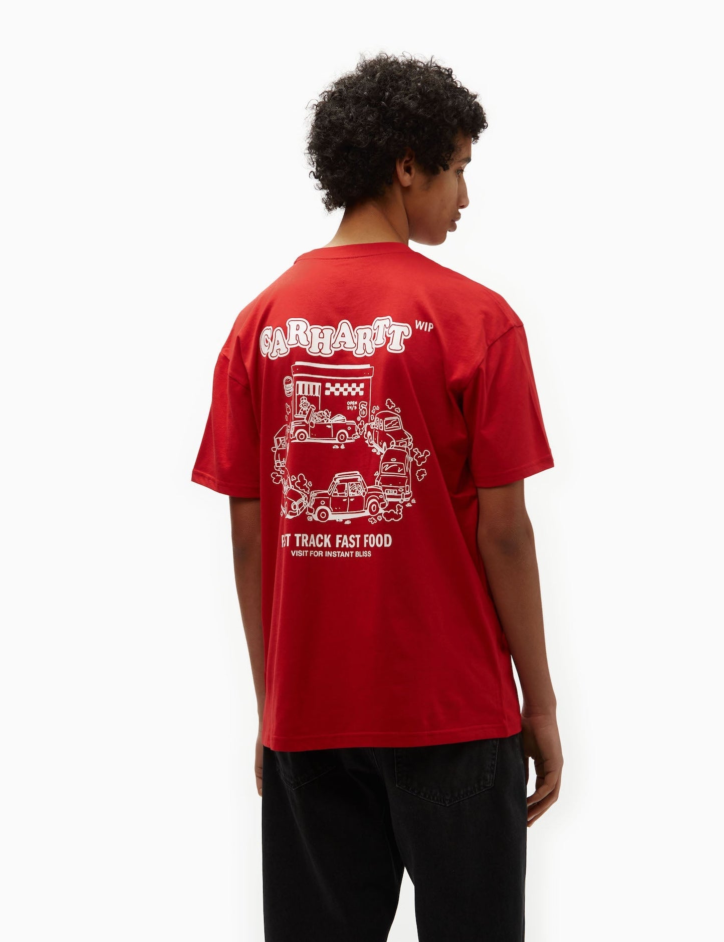 Fast Food T-Shirt (Loose) - White/Red